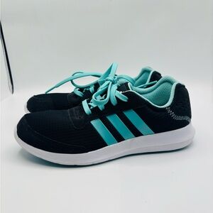 Adidas Cloudfoam Element Refresh Sneakers Black Turquoise Womens size 6.5